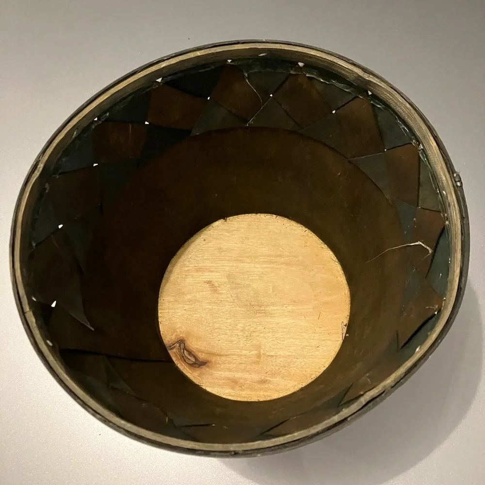 Rustic Thin Wood Planter Basket